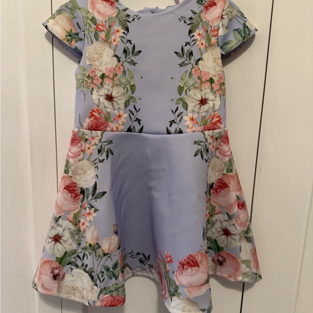 Lipsy London Kids Floral Dress 2-3 Years(Lavender and Pink)